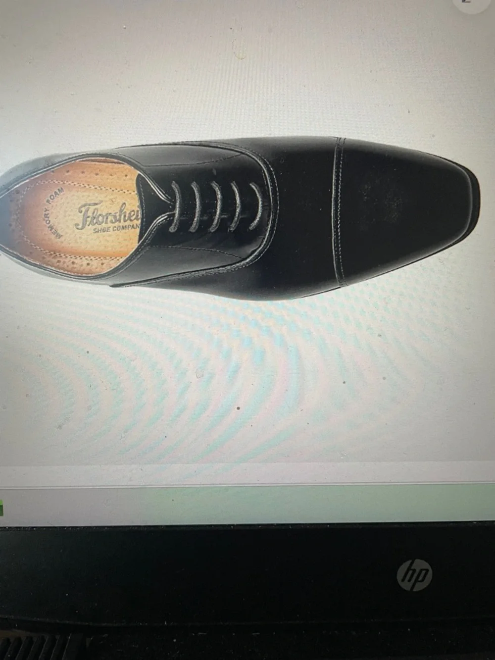 Florsheim Black Smooth Leather Cap Toe Oxford Shoes 9D